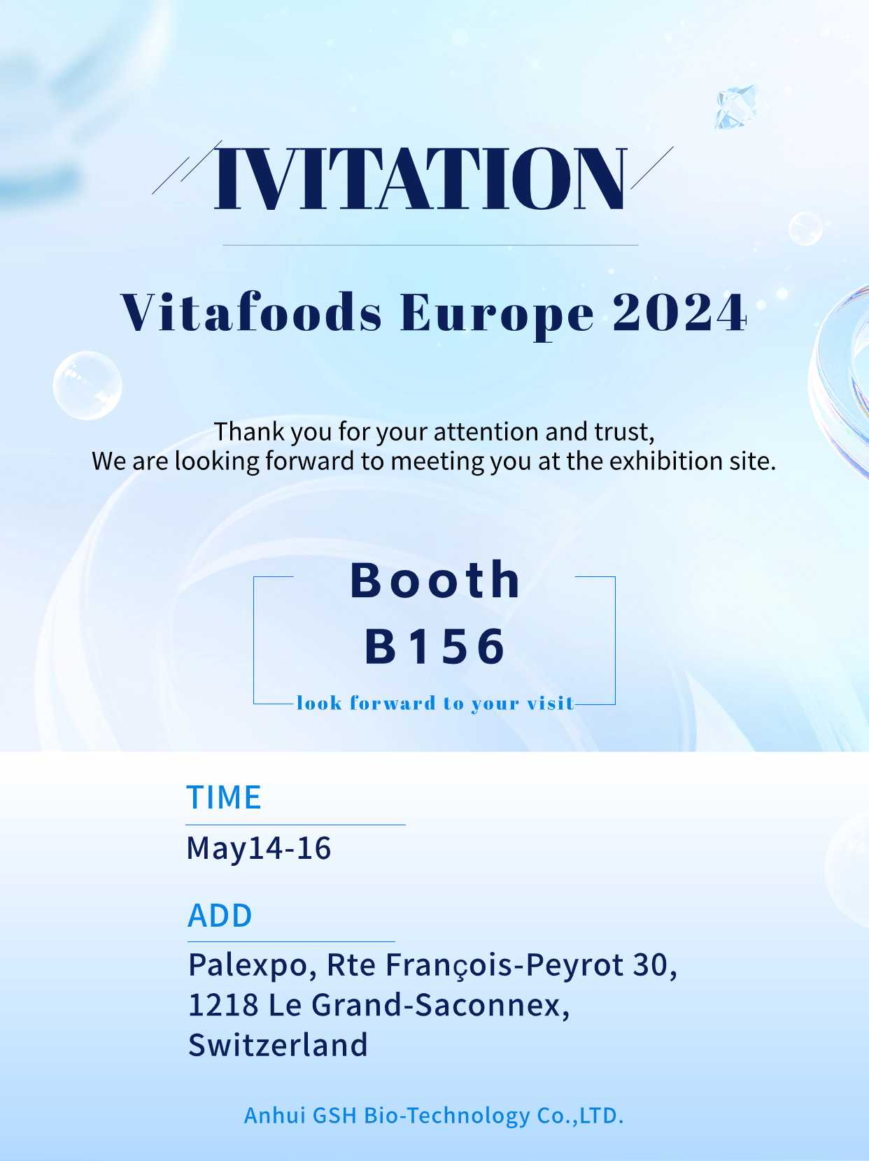 Next stop Switzerland: Vitafoods Europe 2024!