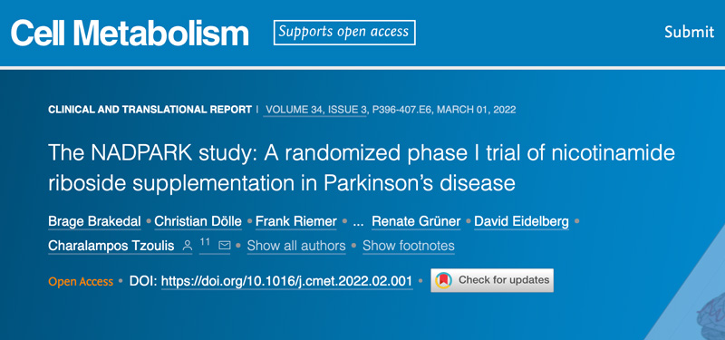 The NADPARK study: A randomized phase I trial of nicotinamide riboside supplementation in Parkinson's disease