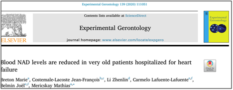 Blood NAD+ levels are reduced in very old patients hospitalized for heartfailure